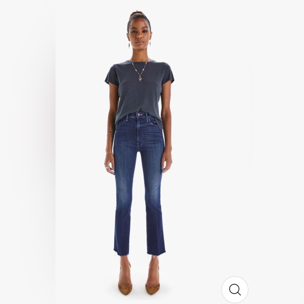MOTHER Jeans Hustler Ankle Fray Freebird Sz 26